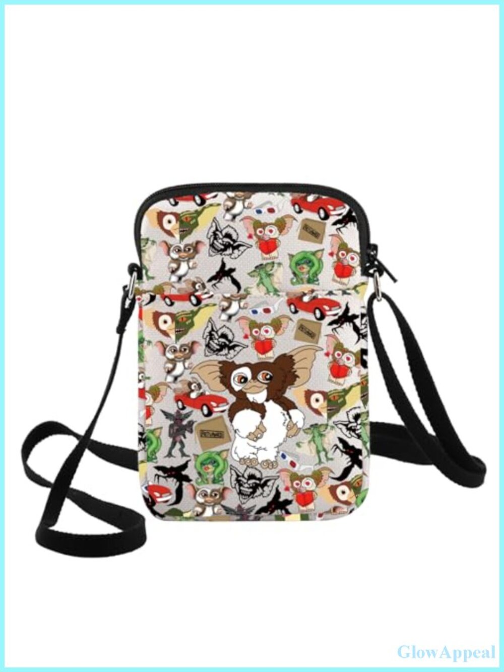 Canvas Crossbody Bag Gizmo Mogwai Cartoon 3D Print Shoulder Bag Small Purse
